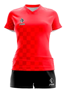 CONJUNTO DEPORTIVO VOLEY PERZONALIZADO CONJUNTO EGIPTO LOCAL 2018 ROJO - CUADROS COD: 0096 .