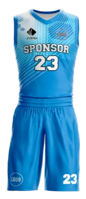 Conjuto basketball sublimada personalizado BLANCO - CELESTE - LINEAS COD: 0031 .