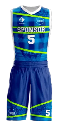 Conjuto basketball sublimada personalizado CELESTE - AZUL - VERDE - CUADROS - FRANJAS DIAGONALES COD: 0033 .