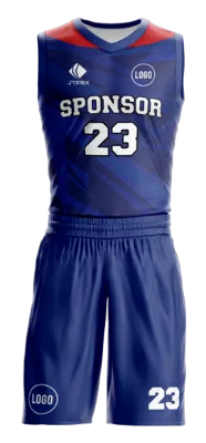 Conjuto basketball sublimada personalizado AZUL - CELESTE - ROJO - ABSTRACTO COD: 0068 .