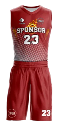 Conjuto basketball sublimada personalizado GUINDA - PUNTOS GRIS COD: 0072 .