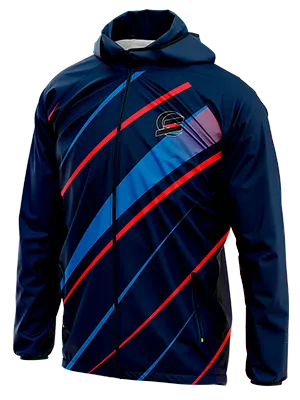 CORTAVIENTO DEPORTIVO 1. FC HEIDENHEIM VISITA 2023-2024 AZUL LINEAS ROJO cod: 0041 .