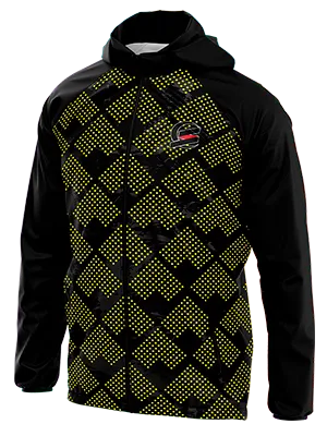 CORTAVIENTO DEPORTIVO BORUSSIA DORTMUND CONCEPT 2024 NEGRO GRUNGE GIS - PUNTOS AMARILLOS cod: 0054 .