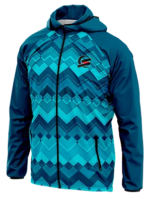 CORTAVIENTO DEPORTIVO CLUB AMERICA CONCEPT 2022 AZUL - TURQUESA - ROMBOS - TRIANGULOS cod: 0083 .