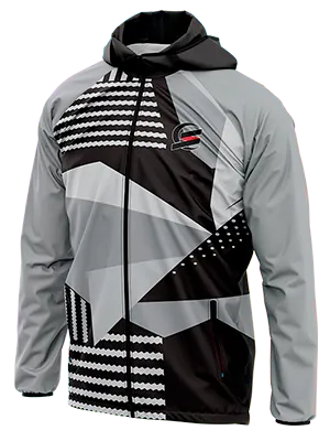 CORTAVIENTO DEPORTIVO MOTOCROSS ALPINESTAR NEGRO - FIGURAS GEOMETRICAS GRIS cod: 0098 .