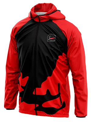 CORTAVIENTO DEPORTIVO MOTOCROSS FOX NEGRO - GRUNGE ROJO cod: 0101 .