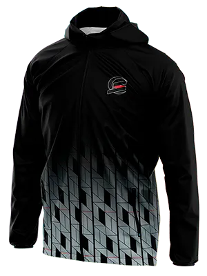 CORTAVIENTO DEPORTIVO RB BRAGANTINO ALTERNATIVA 2023-2024 NEGRO CUADROS GRIS cod: 0110 .