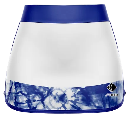 Falda Padel Cod 0033 FALDA PADEL BLANCO - ESTAMPADO TIE DYE AZUL.