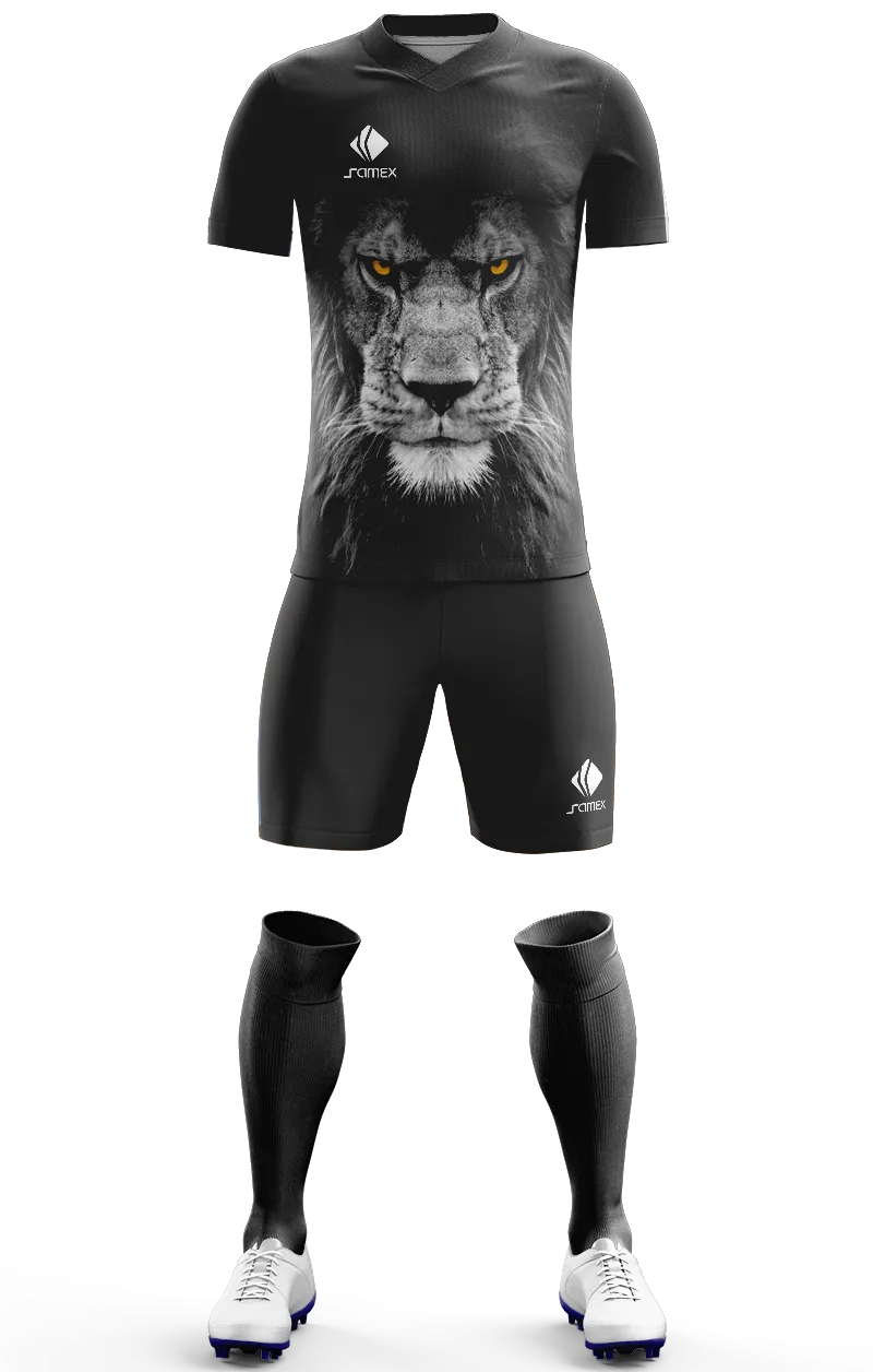 Conjunto Futbol Cod 0031 Leones negros negro - leon.