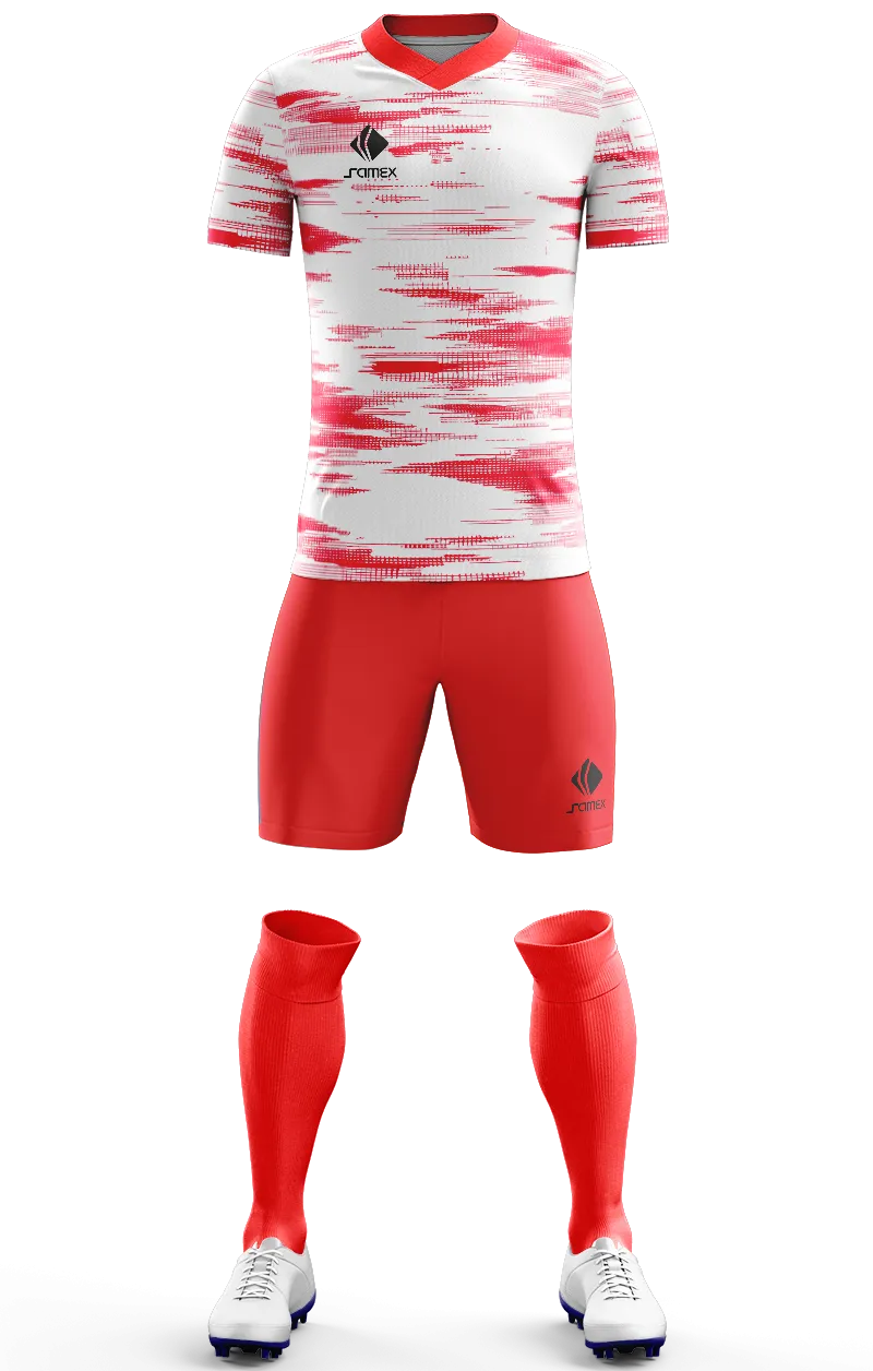 Conjunto Futbol Cod 0043 RB Leipzig 2021-22 rojo - blanco.