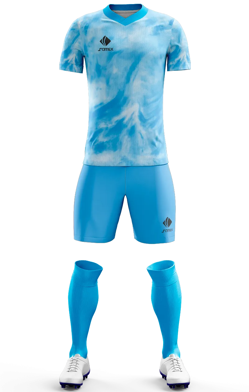 Conjunto Futbol Cod 0054 ADIDAS CELESTE- BLANCO .