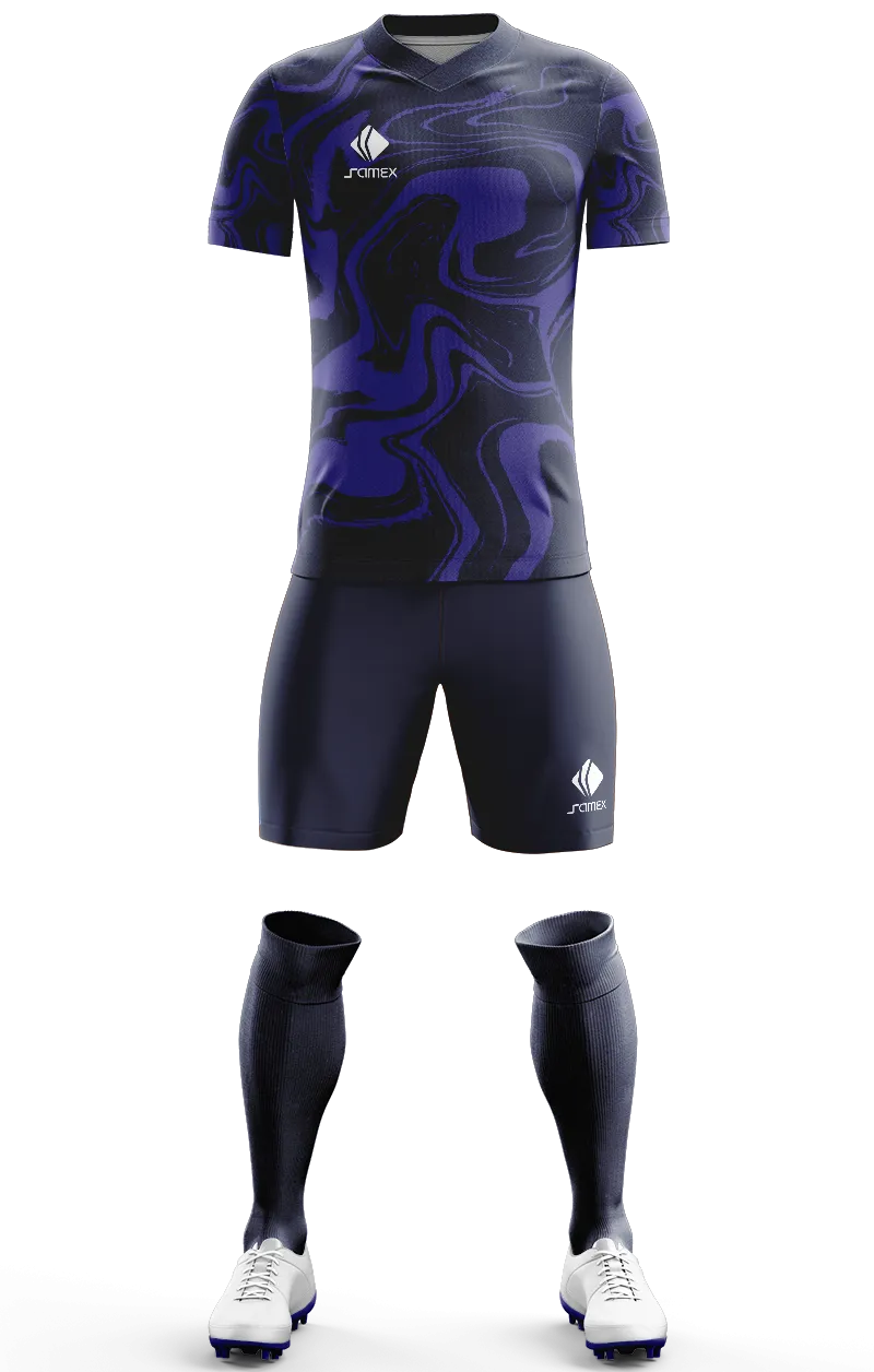 Conjunto Futbol Cod 0057 ADIDAS azul - morado - textura .