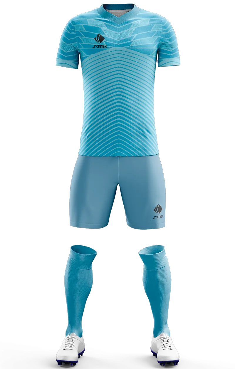Conjunto Futbol Cod 0107 CHELSEA celeste- lineas .