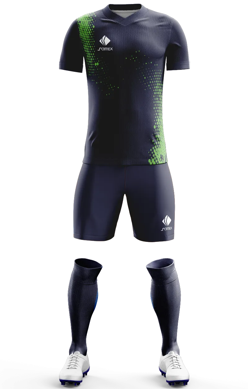 Conjunto Futbol Cod 0113 CAMISETA azul - verde .