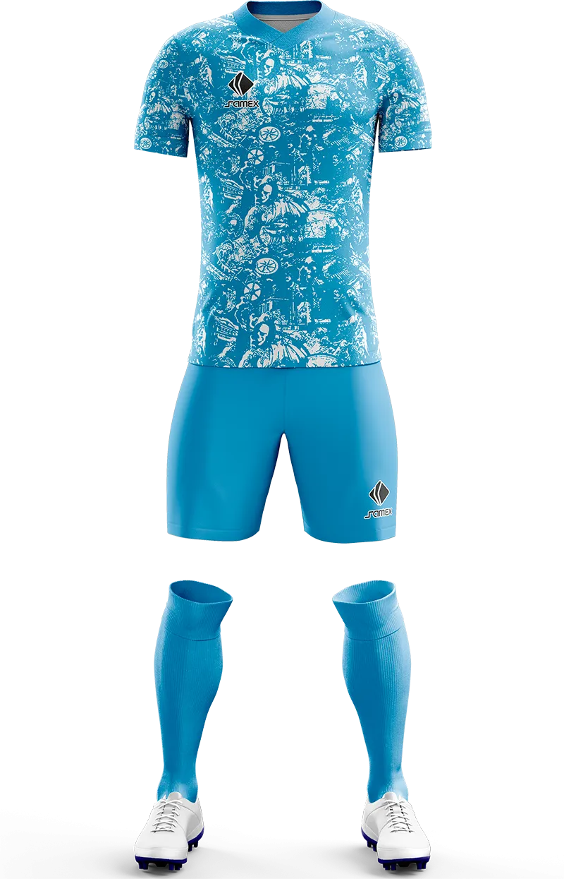Conjunto Futbol Cod 0264 BELGRANO KIT 2022 celeste-blanco .