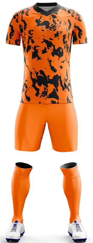 CONJUNTO FUTBOL COD. 408 NARANJA CAMUFLAJE