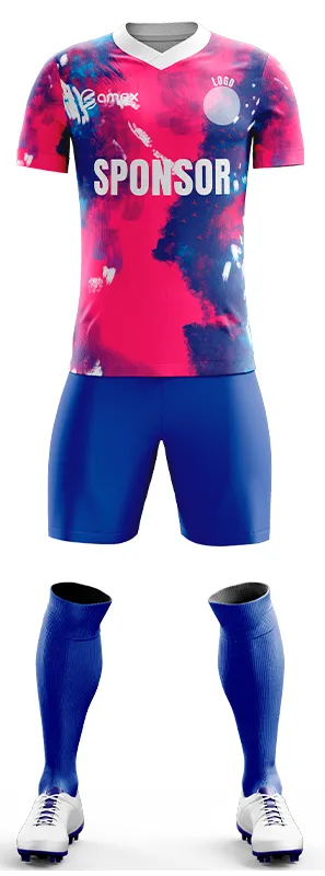CONJUNTO FUTBOL COD. 420 AZUL ROSADO