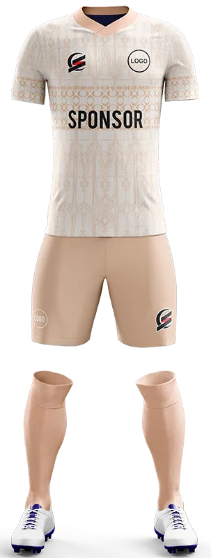 CONJUNTO FUTBOL COD. 423 BLANCO - TRIBAL BEIGE