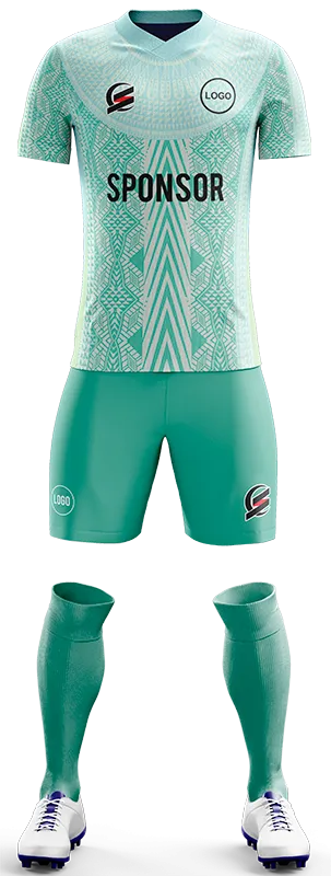 CONJUNTO FUTBOL COD. 429 BEIGE - TRIBAL TURQUESA