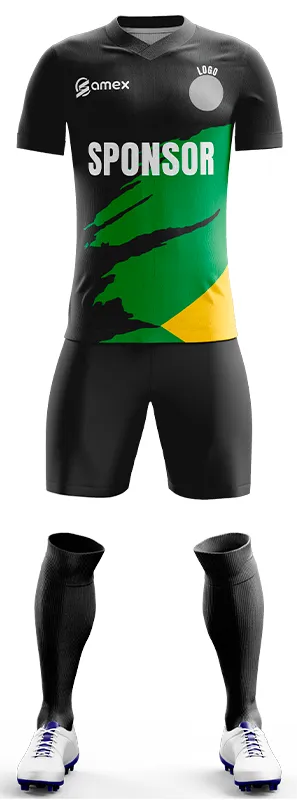 CONJUNTO FUTBOL COD. 430 NEGRO VERDE