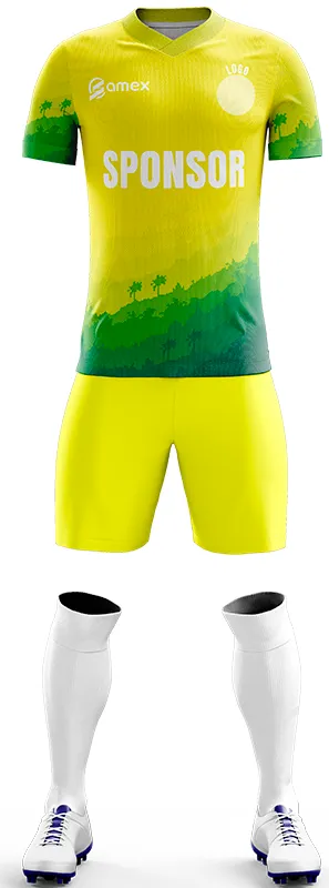 CONJUNTO FUTBOL COD. 434 AMARILLO VERDE
