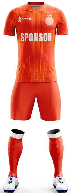 CONJUNTO FUTBOL COD. 437 NEGRO - NARANJA