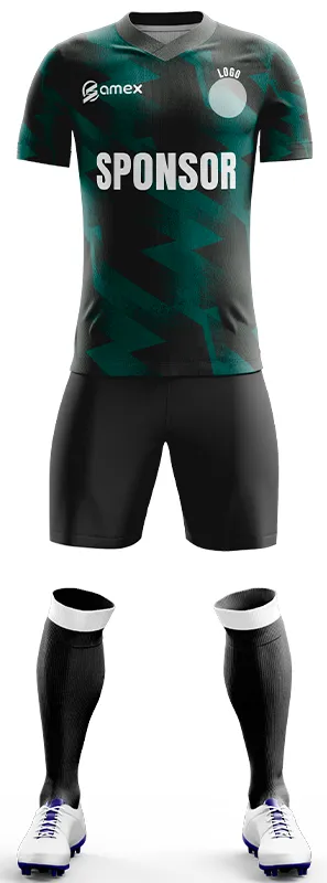 CONJUNTO FUTBOL COD. 438 ROJO - NEGRO TURQUEZA