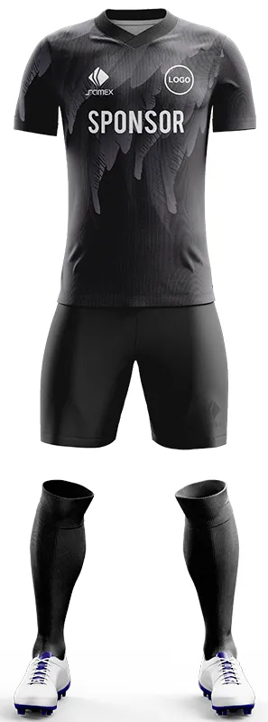 CONJUNTO FUTBOL COD. 444 NEGRO GRIS