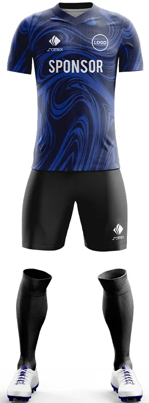 CONJUNTO FUTBOL COD. 445 NEGRO AZUL