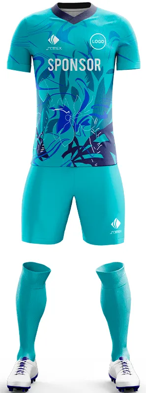 CONJUNTO FUTBOL COD. 446 TURQUEZA