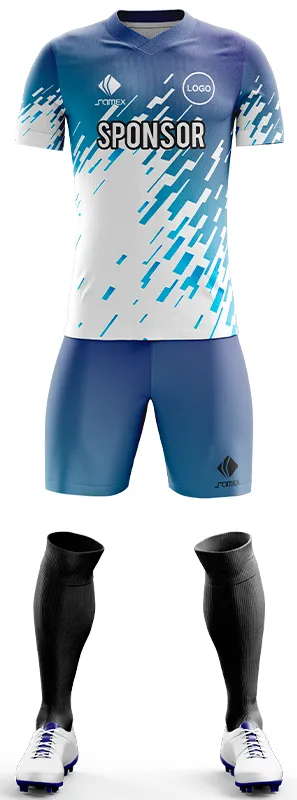 CONJUNTO FUTBOL COD. 462 AZUL DEGRADE CELESTE