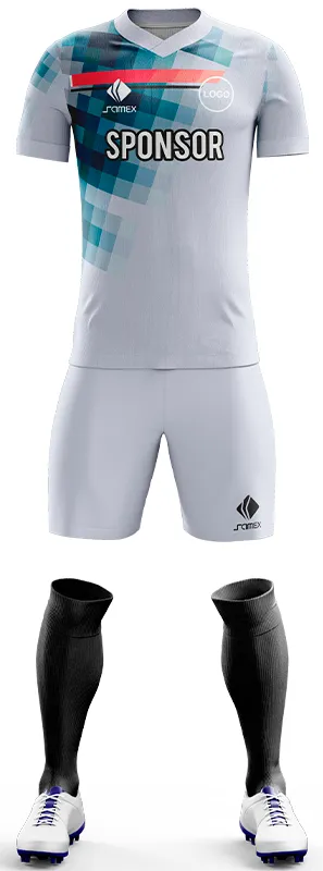 CONJUNTO FUTBOL COD. 463 BLANCO CELESTE