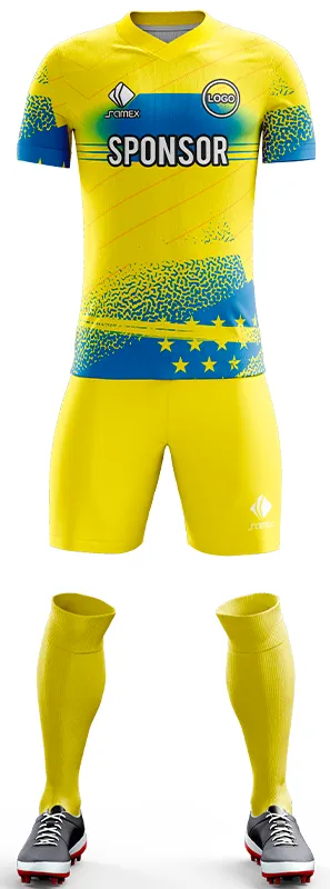 CONJUNTO FUTBOL COD. 480 AMARILLO AZUL