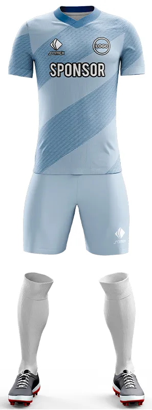 CONJUNTO FUTBOL COD. 495 CELESTE AZUL