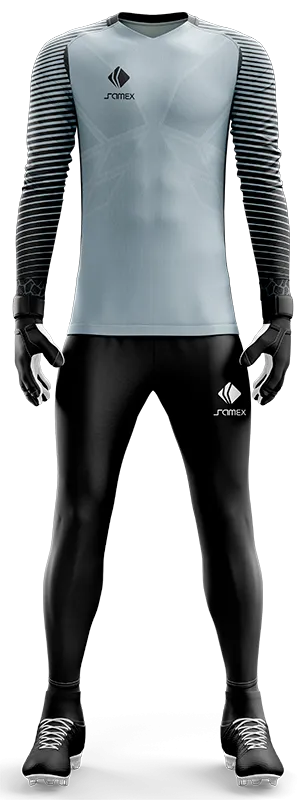 Conjunto Futbol Arqueros Cod 0024 CAMISETA GRIS CON NEGRO .