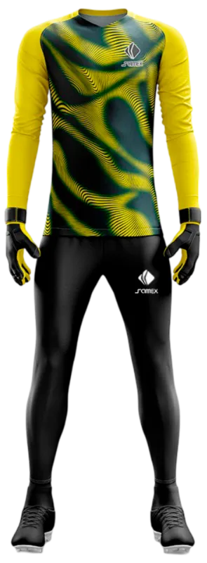 Conjunto Futbol Arqueros Cod 0045 CAMISETA AMARILLO CON NEGRO .