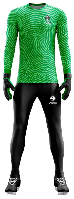 Conjunto Futbol Arqueros Cod 0049 CAMISETA VERDE CON FRANJAS .