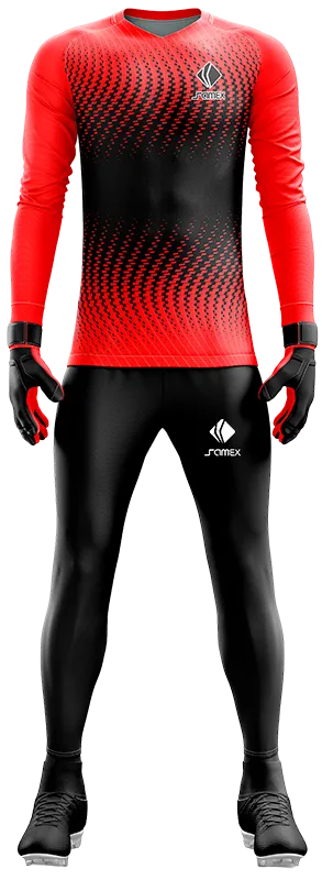 Conjunto Futbol Arqueros Cod 0080 CAMISETA ROJA CON NEGRO .