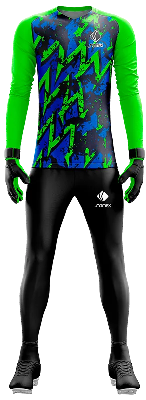 Conjunto Futbol Arqueros Cod 0085 CAMISETA VERDE CON AZUL .