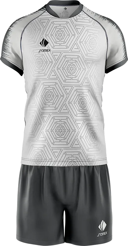 CONJUNTO RUGBY COD. 015 BLANCO - ROMBOS GRIS