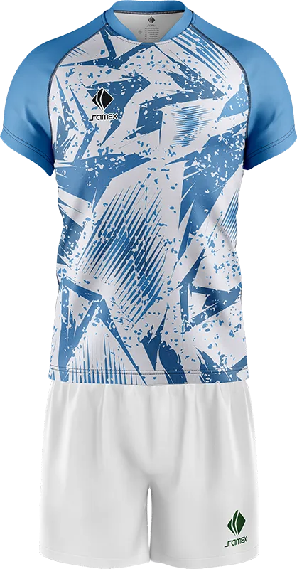 CONJUNTO RUGBY COD. 019 RUGBY COD. BLANCO - GRUNGE CELESTE