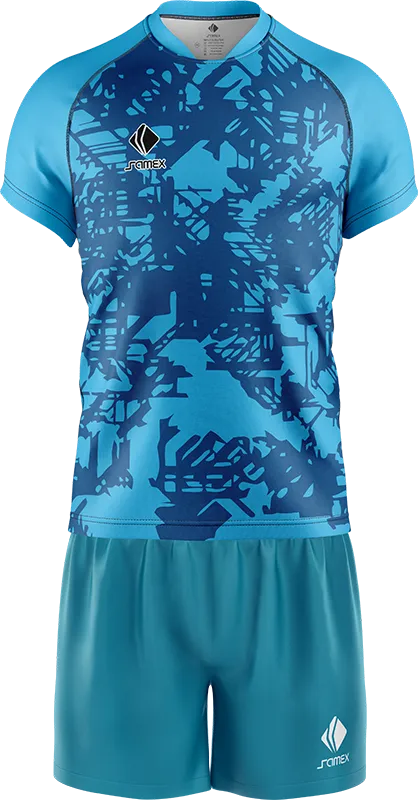 CONJUNTO RUGBY COD. 024 CELESTE GRUNGE AZUL