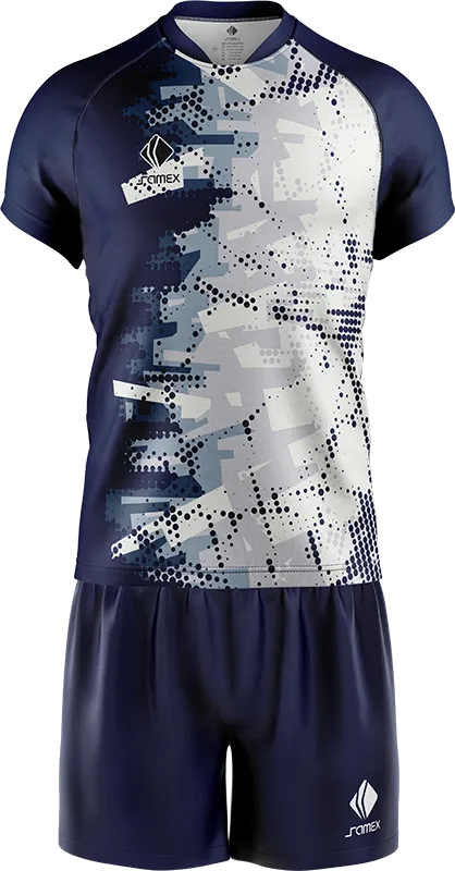 CONJUNTO RUGBY COD. 034 BLANCO - GRUNGE AZUL
