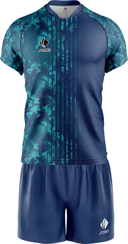 CONJUNTO RUGBY COD. 056 FRANJA AZUL - MILITAR
