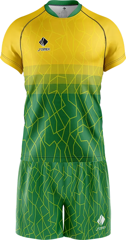 CONJUNTO RUGBY COD. 080 NIKE AMARILLO - VERDE - LINEAS