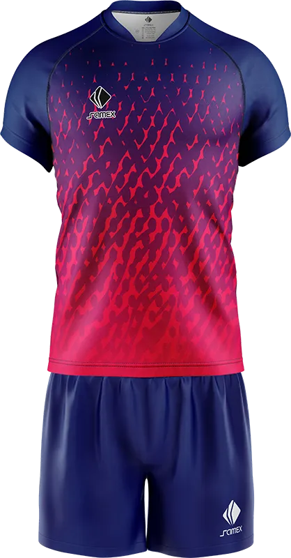 CONJUNTO RUGBY COD. 100 AZUL DEGRADE ROSADO