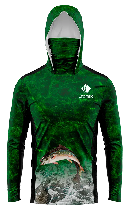 POLERON PESCA ESTAMPADO ALGAS CON TRUCHA cod: 0028 .