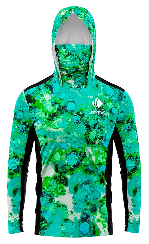POLERON PESCA AQUA AZUL CLARO - TURQUESA CON POLVO cod: 0030 .