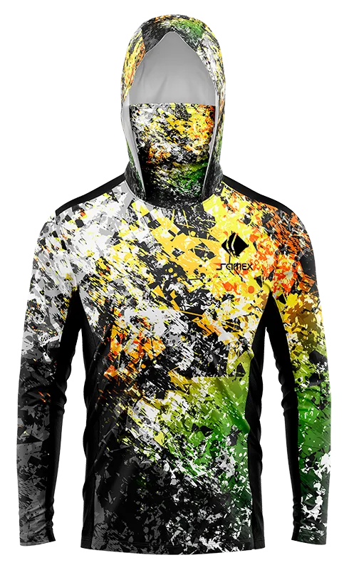 POLERON PESCA ESTAMPADO ABSTRACTO COLORES cod: 0034 .