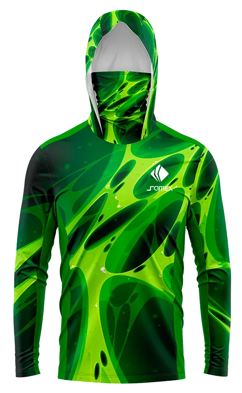 POLERON PESCA VERDE CIRCULOS cod: 0048 .